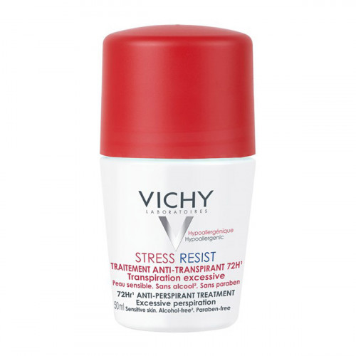 Desodorante Antitranspirante Rollon 72H Stress Resist Transpiração Excessiva Vichy 50ml