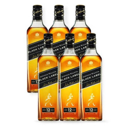 Combo Whisky Johnnie Walker Black Label com 6 Unidades com 1L