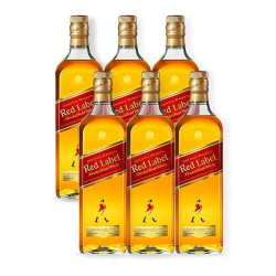 Combo Whisky Johnnie Walker Red Label com 6 Unidades com 1L