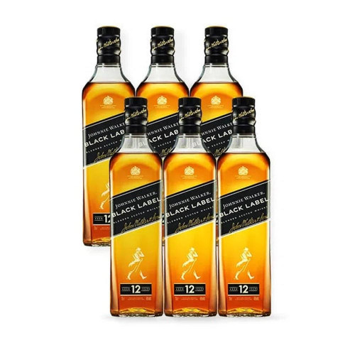 Combo Whisky Johnnie Walker Black Label 750ml 6 Unidades