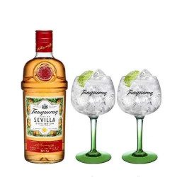 Combo Tanqueray Sevilla 700ml + 2 Taças Tanqueray Importadas