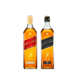 Combo 1 Whisky Jw Red Label 1L + 1 Whisky Jw Black Label 1L