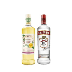 Combo 1 Vodka Smirnoff Infusion Passion Fruit + 1 Vodka Smirnoff 998ml