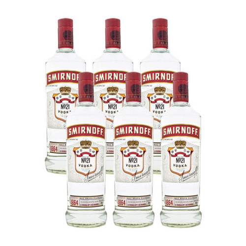 Combo Vodka Smirnoff com 6 Unidades com 998ml