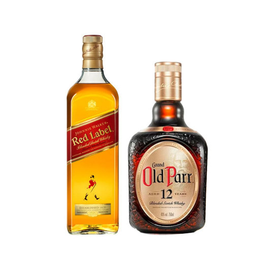 Combo Whisky Johnnie Walker Red Label 750ml + Whisky Old Parr 750ml