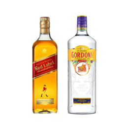 Combo Whisky Johnnie Walker Red Label 750ml + Gin Gordon'S 750ml