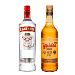 Combo Vodka Smirnoff 998ml + Cachaça Ypióca Conta Gota Ouro 965ml