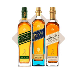 Combo Johnnie Walker Gold Label + Green Label + Blue Label