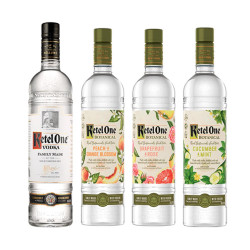 Combo Vodka Ketel One + Ketel Botanical Grapefruit + Ketel Botanical Peach + Ketel Botanical Cucumbe