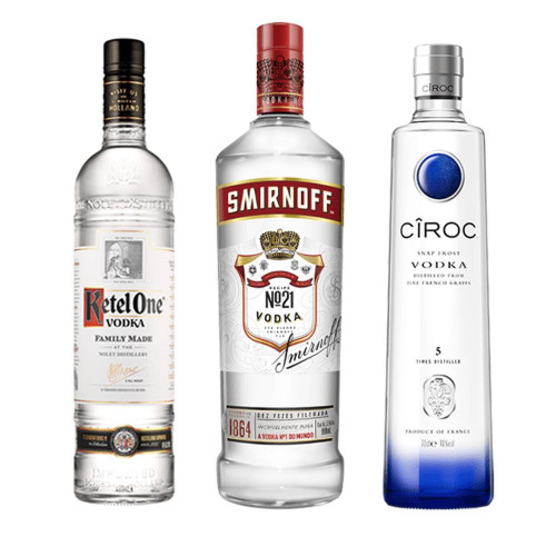 Combo Vodka Smirnoff + Vodka Cîroc + Vodka Ketel One