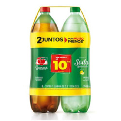 Refrigerante 1 Guaraná Antartica 2L +1 Soda Antarctica 2L