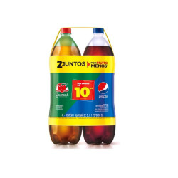 Kit Refrigerante com 1 Guaraná Antartica 2L+ 1 Pepsi 2L