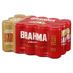 Cerveja Brahma Chopp Lata com 15 Unidades com 310ml