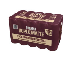 Cerveja Brahma Duplo Malte Lata com 15 Unidades com 410ml