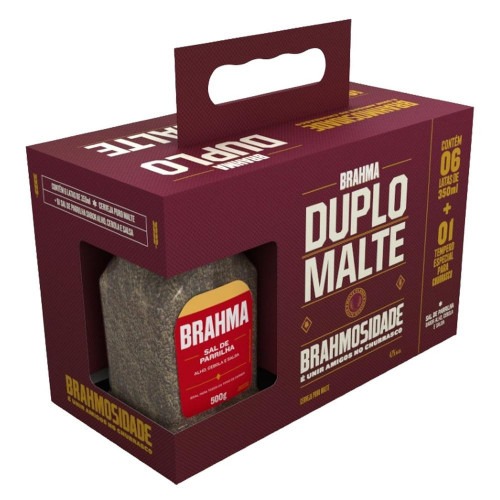 Kit Brahma Duplo Malte com 1 Sal de Parrilha com 6 Unidades com 350ml